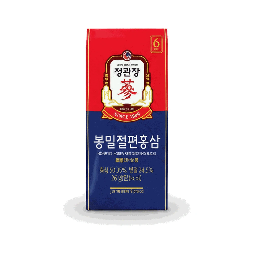 Hồng Sâm Cắt Lát Tẩm Mật Ong KGC Jung Kwan Jang - Hộp 6 gói * 20g chính hãng nhập khẩu | BLG