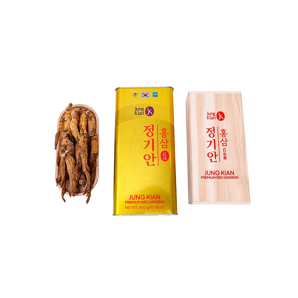 Hồng Sâm Củ Khô Cao Cấp Jung Kian 6 - Hộp 300g (11-20 củ) chính hãng nhập khẩu | BLG