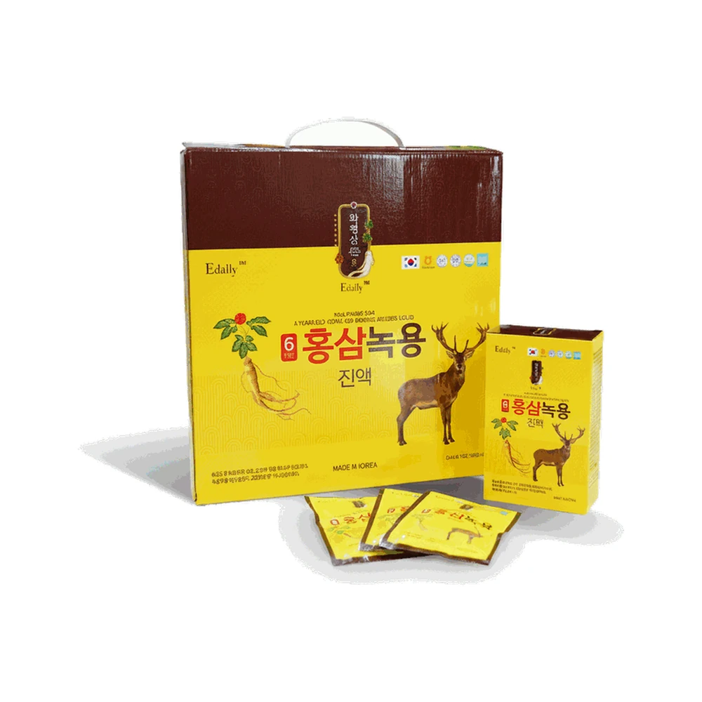 Hồng sâm nhung hươu Edally - Hộp 30 gói x 50ml chính hãng nhập khẩu | BLG