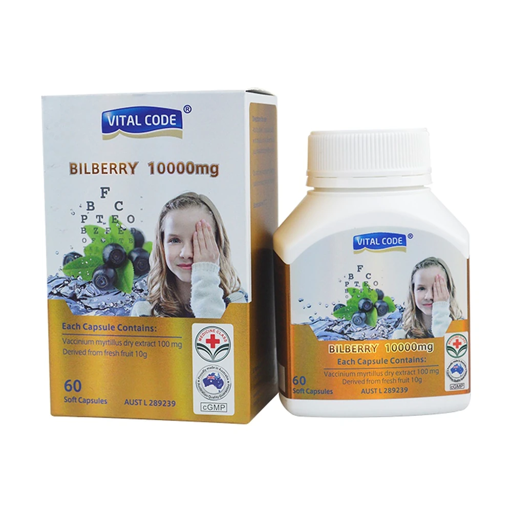 TPBVSK Vital Code Bilberry 10000mg - Hộp 60 viên chính hãng nhập khẩu | BLG